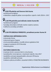 Program ob 19. občinskem prazniku občine Kuzma 2